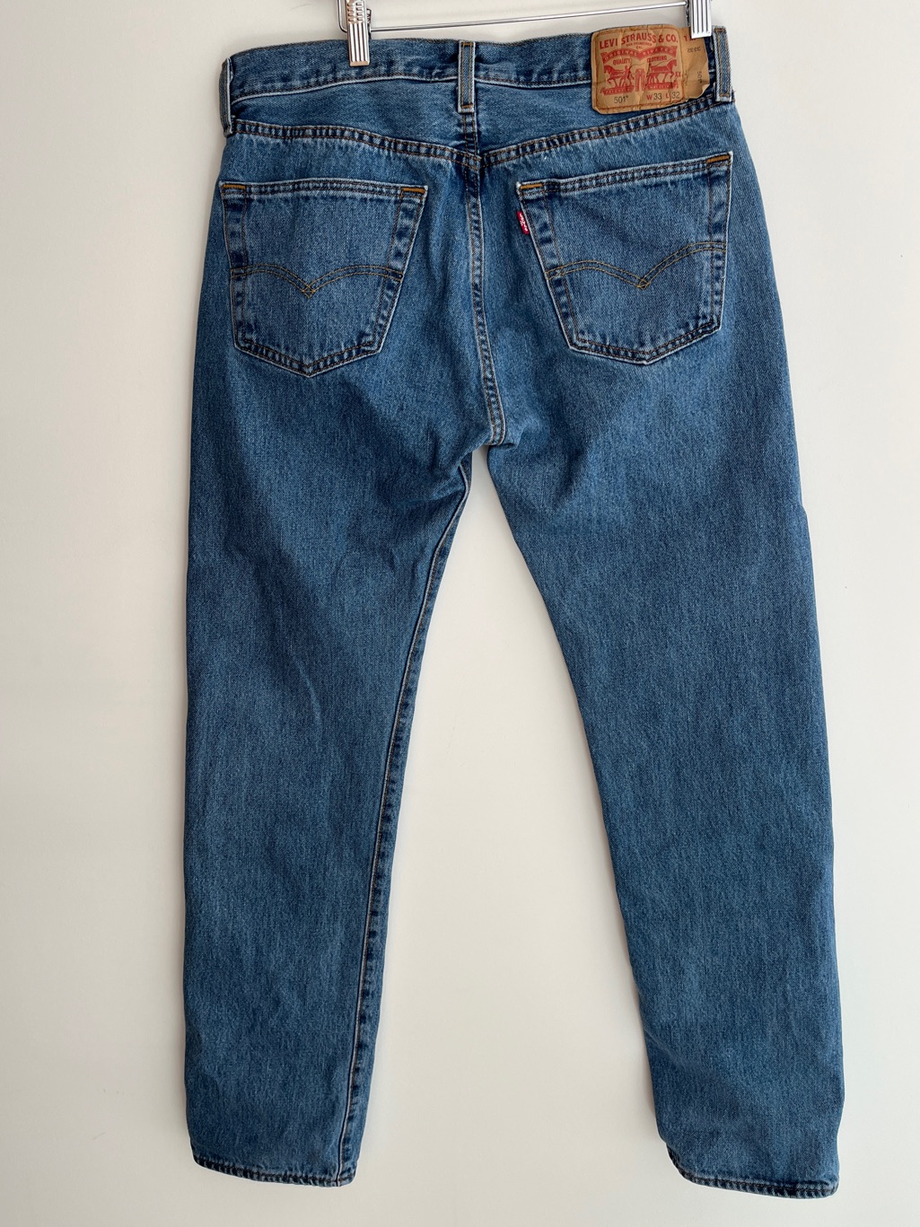 Levi’s Original 501 Straight Leg Button Fly Men's Jeans 100% Cotton W33 L32